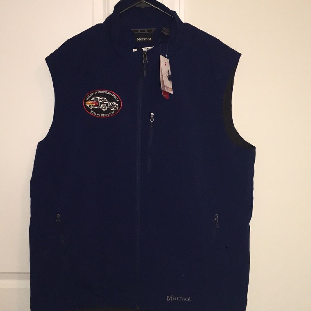 New $95 Blue Porsche 356 Helen Ga Mtn Party 2021Marmot Approach Vest Jacket XXL